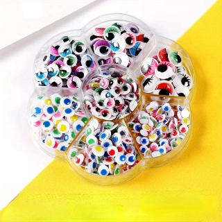 Oči samolepící barevné 5-12 mm 600ks 