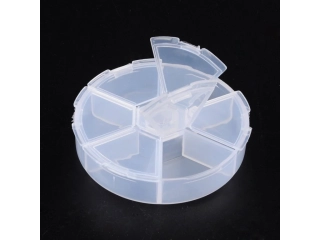 Plastový box 6 přihrádek 7,8x1,8cm