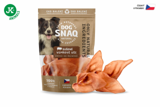 Dog Snaq - velké sušené vepřové uši, 4 ks