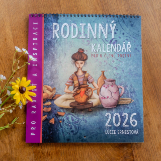 Duhová kočka Rodinný kalendář 2026