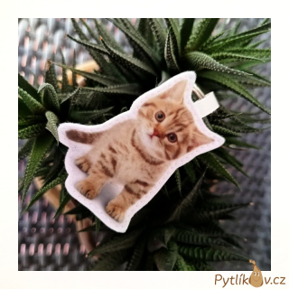 Přívěsek šitý z filcu - Koťátko