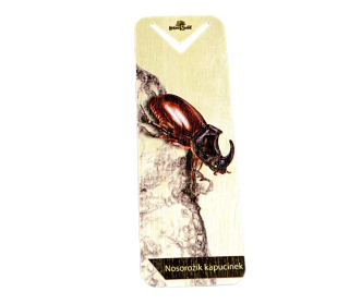 Lesní svět Dřevěná záložka Nosorožík