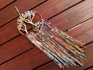Macramé strom života 23 x 60 cm