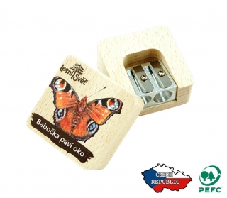 Lesní svět Dřevěné dvojité ořezávátko Babočka