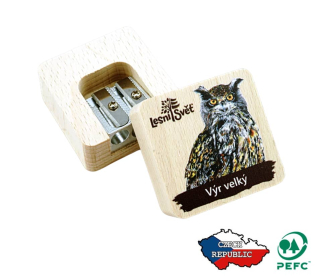 Lesní svět Dřevěné dvojité ořezávátko Výr