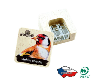 Lesní svět Dřevěné dvojité ořezávátko Stehlík