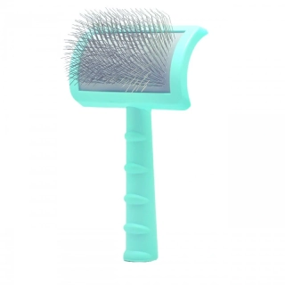 Ideal Dog Blue Long Dense Hair Grooming Brush – slicker kartáč 2,2 cm