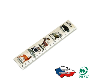 Lesní svět Dřevěné pravítko 20 cm Zubr