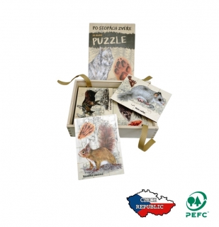 Lesní svět Sada Puzzle Po stopách zvěře