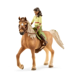 Schleich 42517 Černovláska Sarah a kůň Mystery