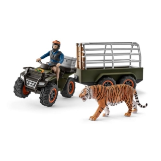 Schleich 42351 Čtyřkolka s přívěsem a příslušenstvím