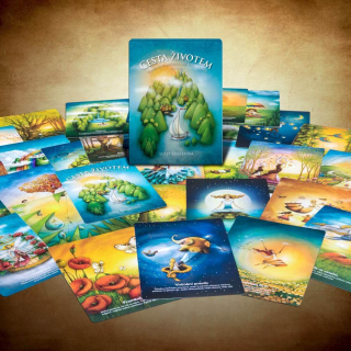 Duhová kočka Inspirační karty Cesta životem v krabičce