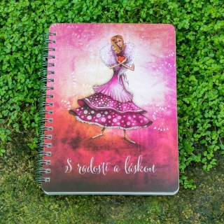 Duhová kočka S radostí a láskou Blok B6 linkovaný