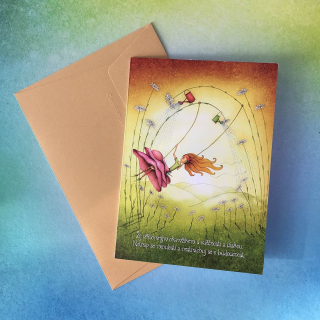 Duhová kočka Blahopřání Spokojenost