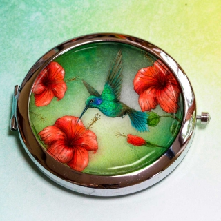 Duhová kočka Luxusní zrcátko Kolibřík