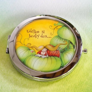 Duhová kočka Luxusní zrcátko Pohoda v listech