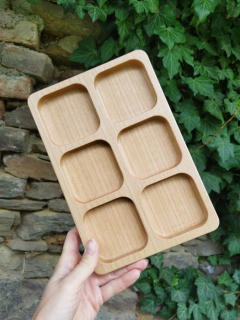 Dřevokaz Dřevěný třídící tácek střední s impregnací Osmo