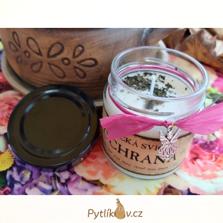 Magická svíčka ze sojového vosku Ochrana