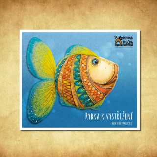 Duhová kočka Vystřihovánka Ryba