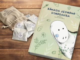 Záhada jednoho dinosaura Kniha Lucie Rybové + dinosauří adventní kalendář