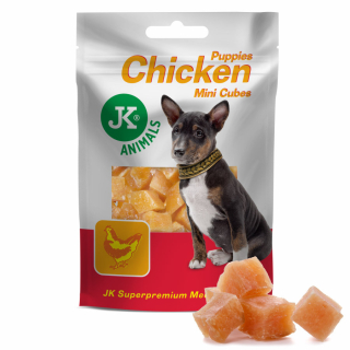 JK ANIMALS Meat Snack Puppy Chicken Cubes sušené kuřecí kostičky pro štěňata 50 g