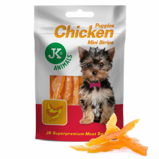JK ANIMALS Meat Snack Puppy Chicken Strips sušené kuřecí proužky pro štěňata 50 g