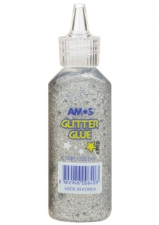 Glitrové lepidlo stříbrné 22ml 1517 AMOS