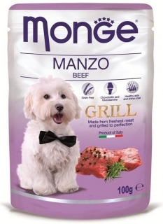 Kapsička pro psy hovězí Monge Dog Grill 100 g